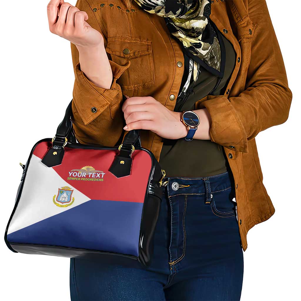 Personalized Sint Maarten Flag day Shoulder Handbag Semper progrediens Flag Style LT17