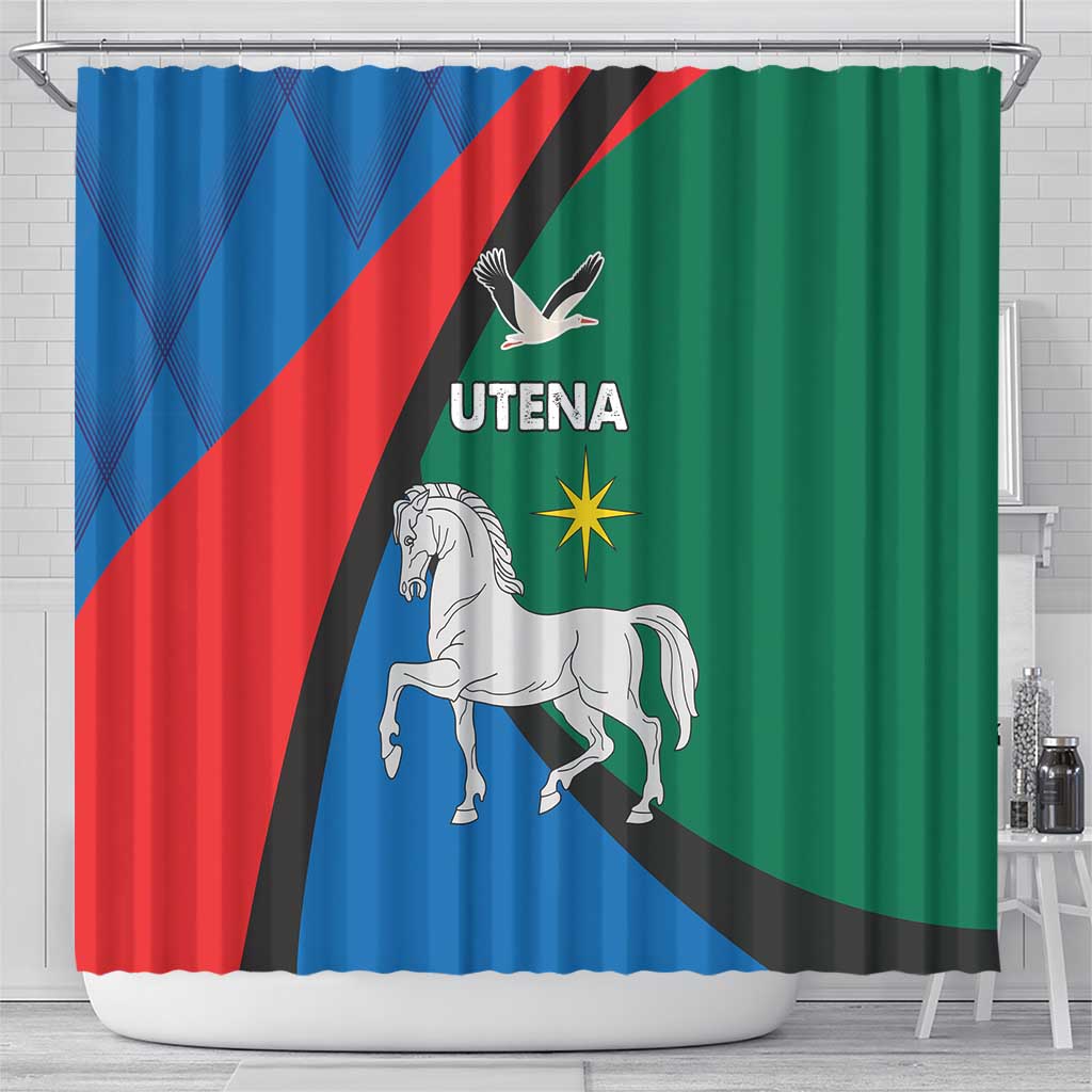 Lithuania Utena County Shower Curtain Utenos Apskritis LT17