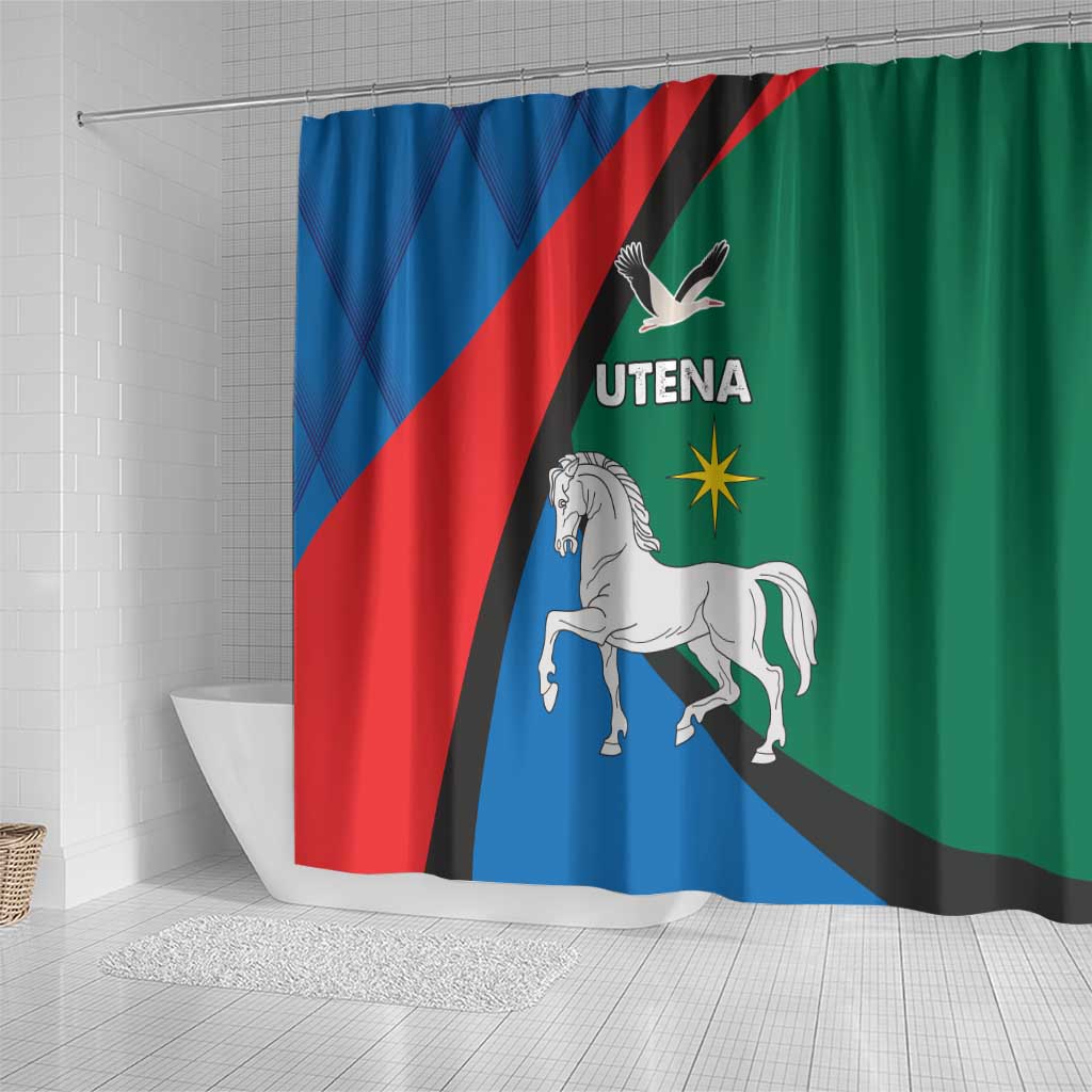 Lithuania Utena County Shower Curtain Utenos Apskritis LT17