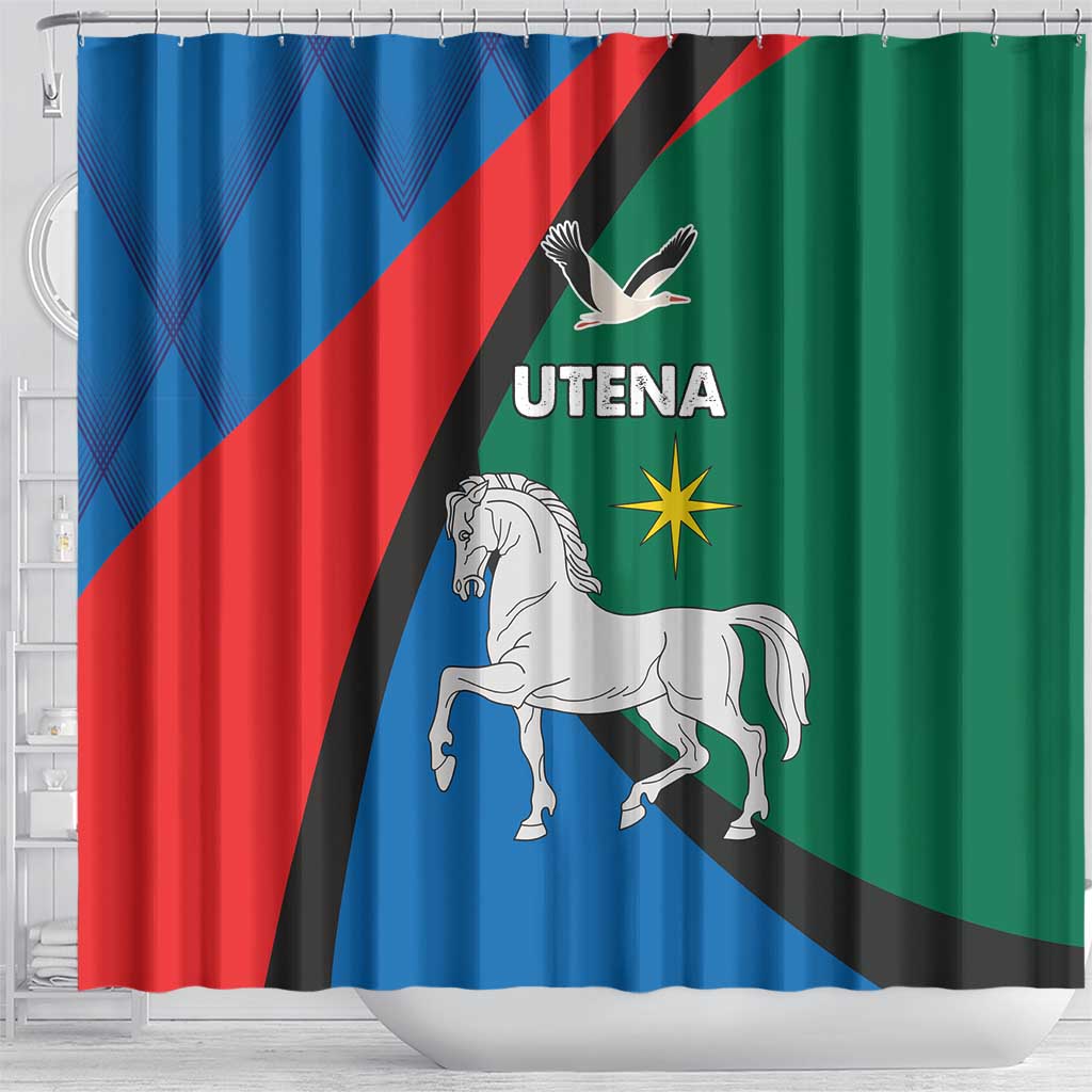 Lithuania Utena County Shower Curtain Utenos Apskritis LT17