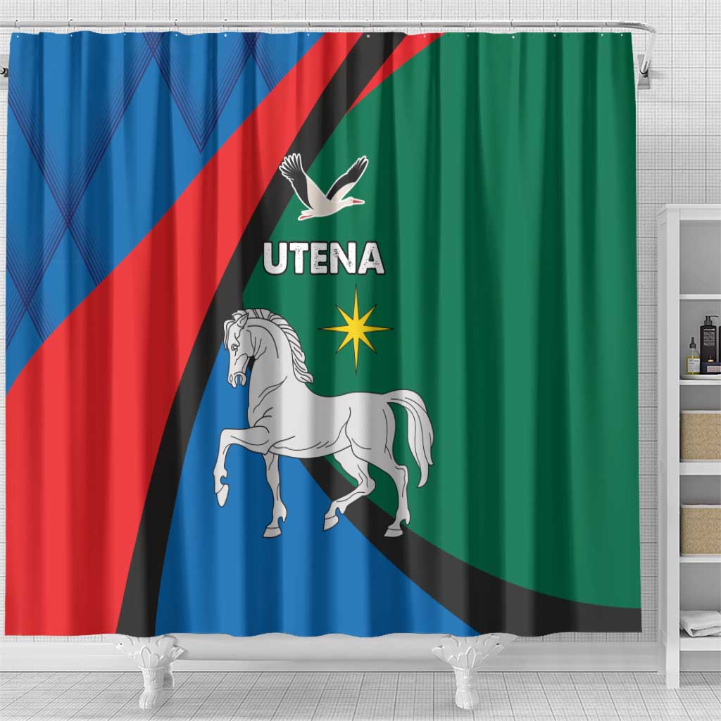 Lithuania Utena County Shower Curtain Utenos Apskritis LT17