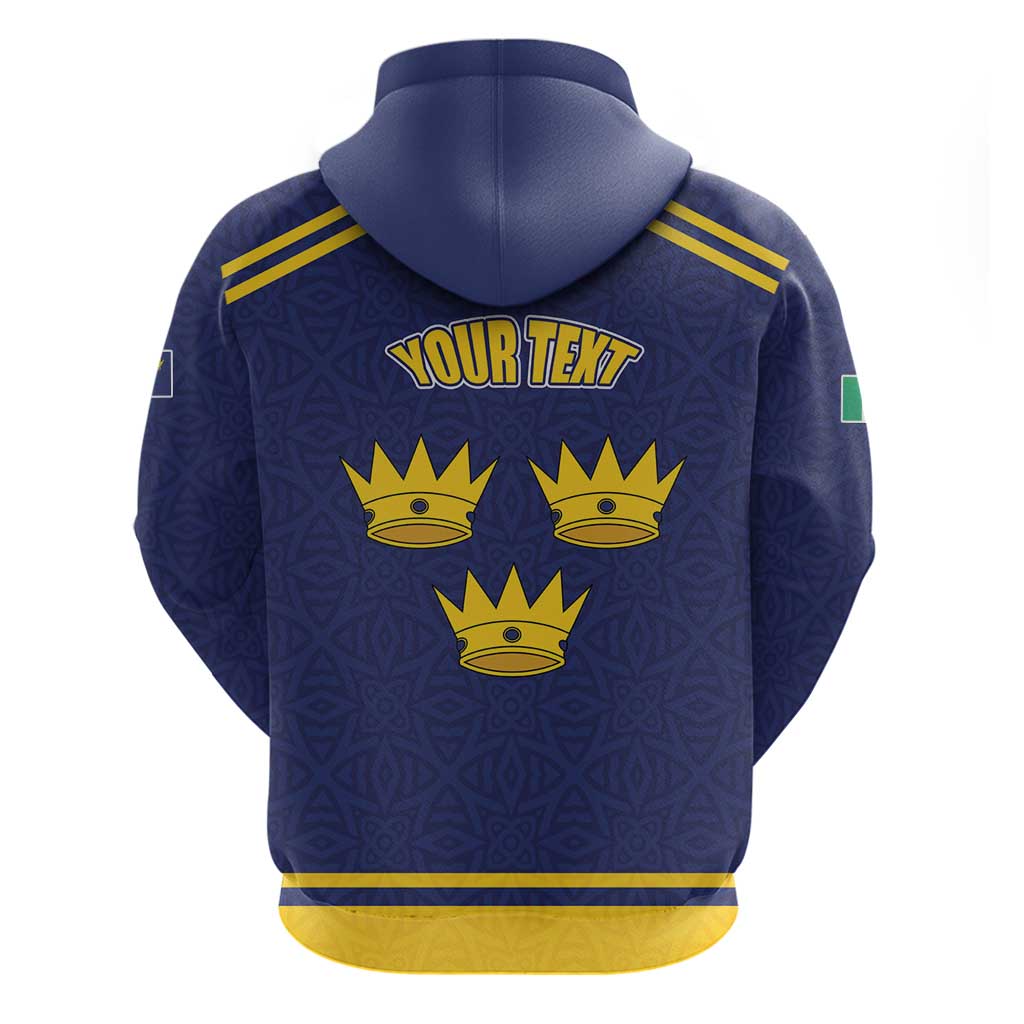 Personalized Ireland Munster Three Gold Crowns Hoodie An Mhumhain Flag Three Gold Crowns LT17