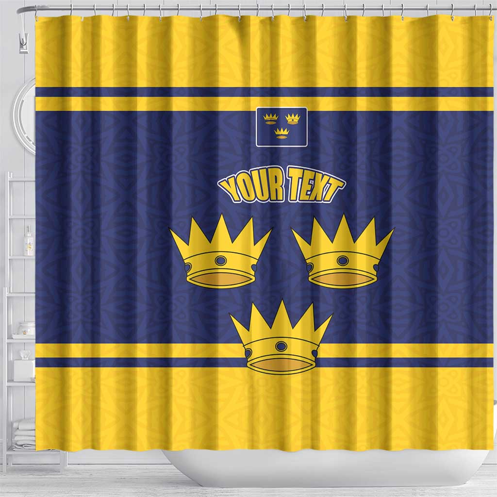 Personalized Ireland Munster Three Gold Crowns Shower Curtain An Mhumhain Flag Three Gold Crowns LT17