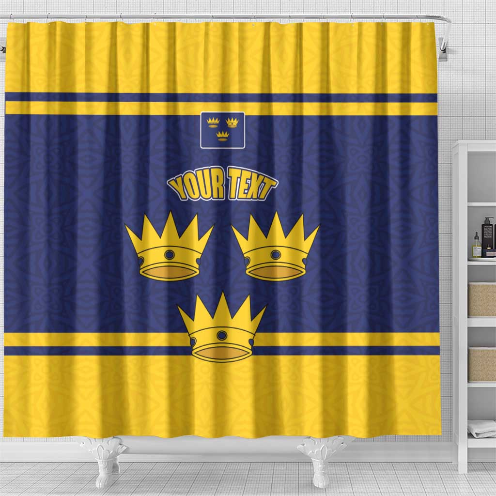 Personalized Ireland Munster Three Gold Crowns Shower Curtain An Mhumhain Flag Three Gold Crowns LT17