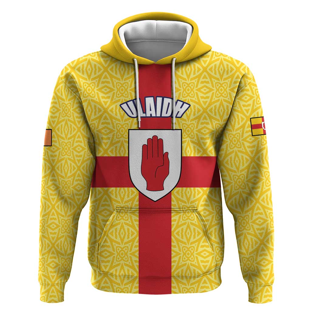Personalized Ireland Ulster Hoodie Ulaidh Flag With Celtic Patern LT17