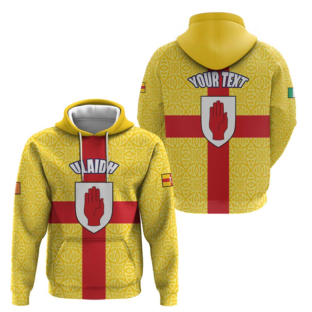 Personalized Ireland Ulster Hoodie Ulaidh Flag With Celtic Patern LT17