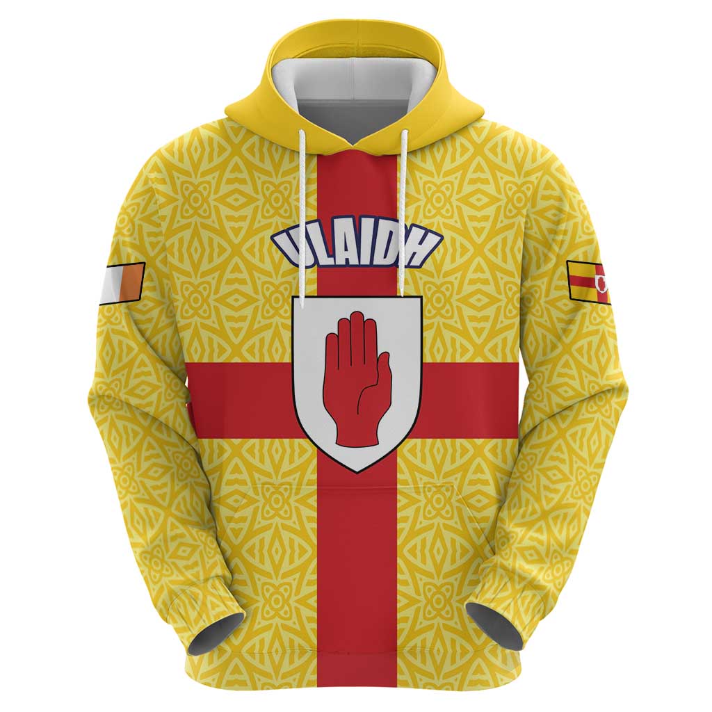 Personalized Ireland Ulster Hoodie Ulaidh Flag With Celtic Patern LT17