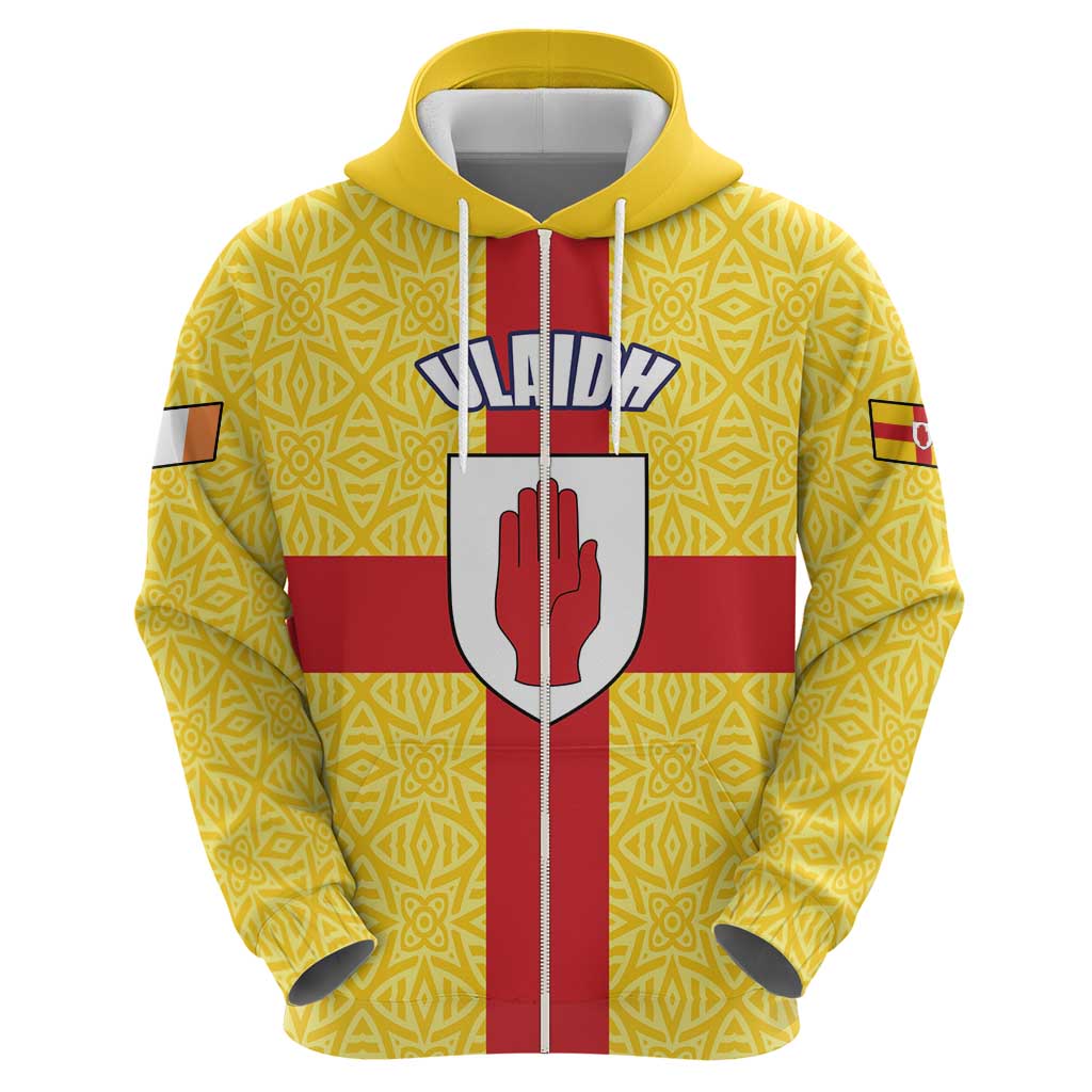 Personalized Ireland Ulster Hoodie Ulaidh Flag With Celtic Patern LT17