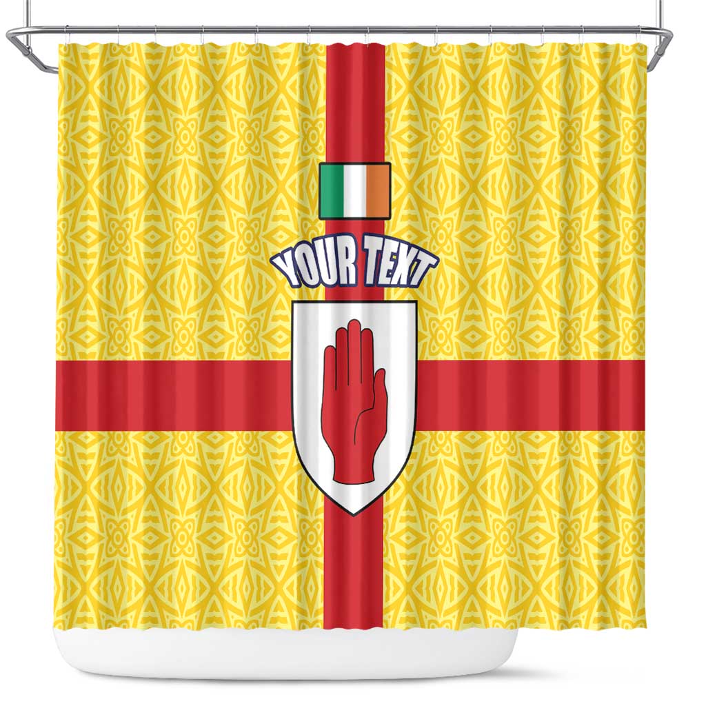 Personalized Ireland Ulster Shower Curtain Ulaidh Flag With Celtic Patern LT17