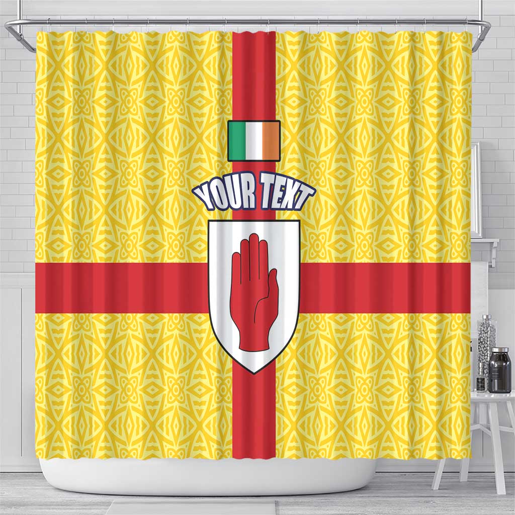 Personalized Ireland Ulster Shower Curtain Ulaidh Flag With Celtic Patern LT17