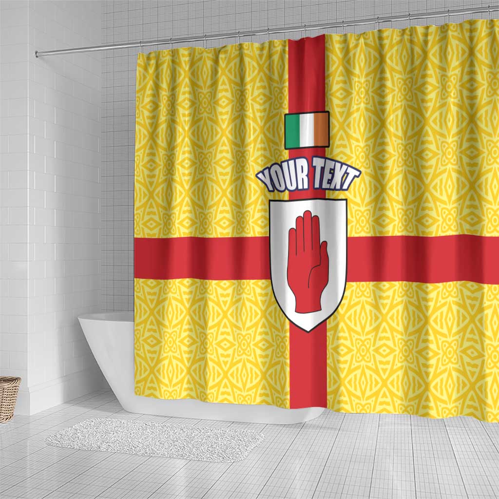 Personalized Ireland Ulster Shower Curtain Ulaidh Flag With Celtic Patern LT17
