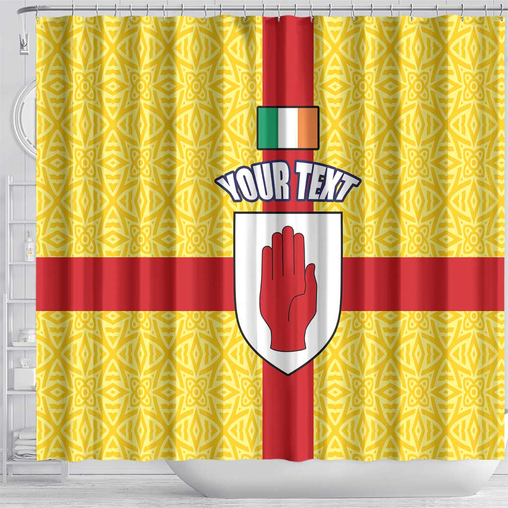 Personalized Ireland Ulster Shower Curtain Ulaidh Flag With Celtic Patern LT17