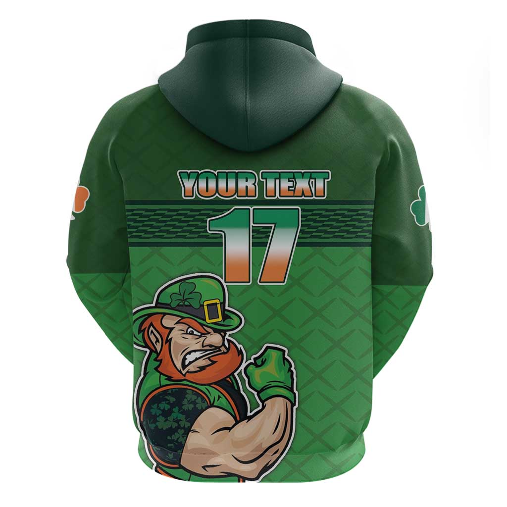 Custom Ireland Rugby with Celtic Pattern Hoodie Shamrock Go Champions LT17