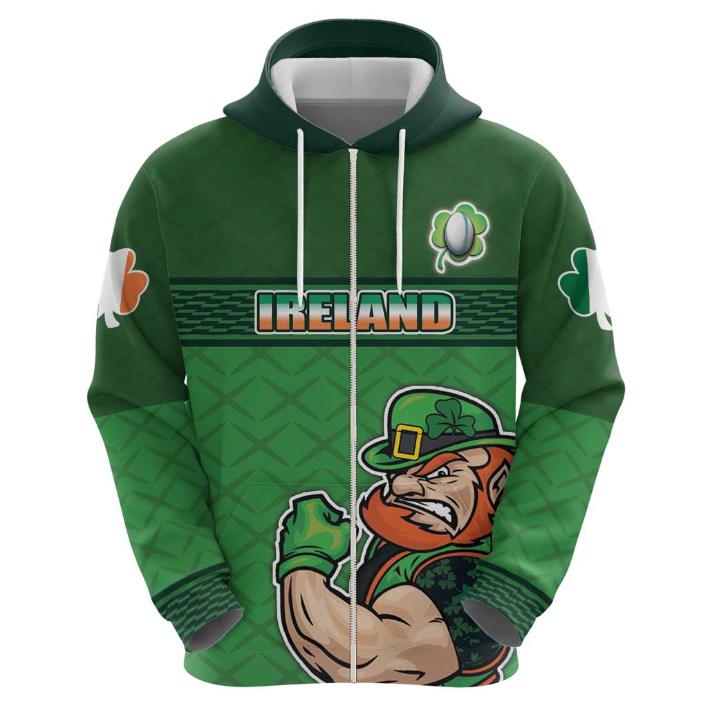 Custom Ireland Rugby with Celtic Pattern Hoodie Shamrock Go Champions LT17