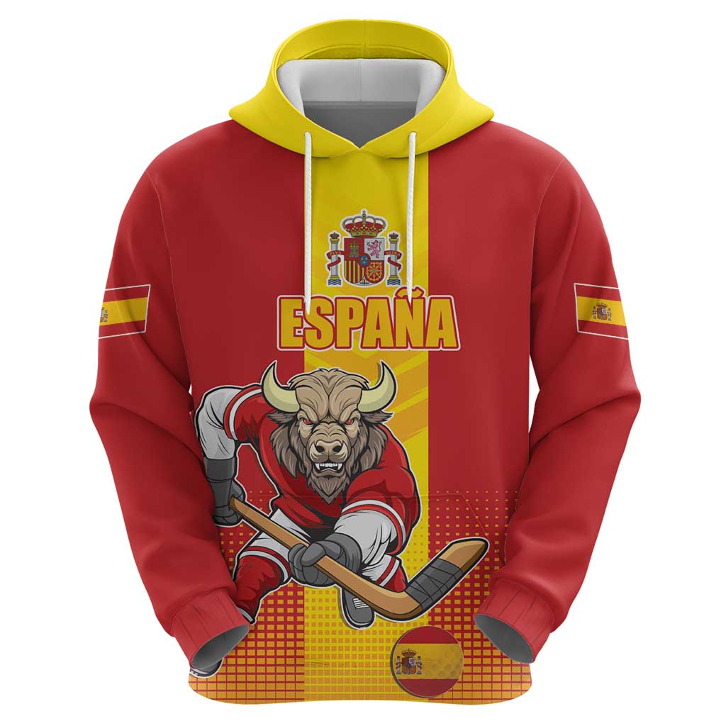 Custom Spain Field Hockey Hoodie Sporty Style with Bull Mascot LT17
