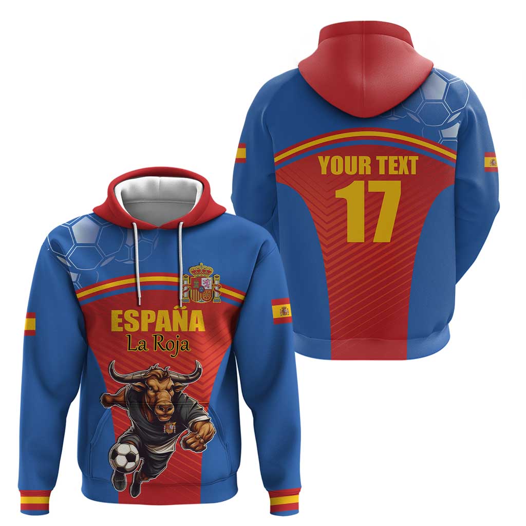 Custom Spain Football Go Champions Hoodie Sporty Style with Bull Mascot LT17