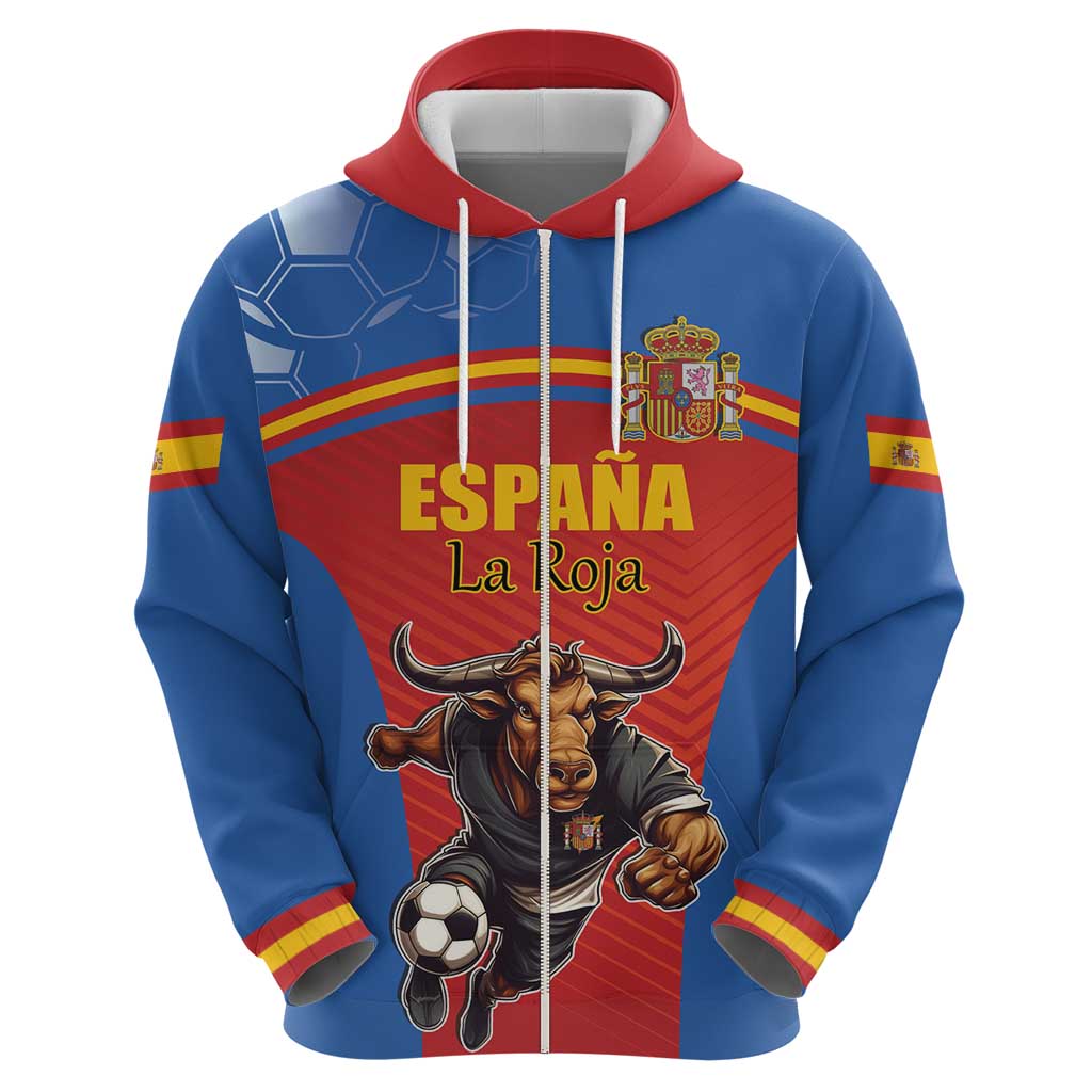 Custom Spain Football Go Champions Hoodie Sporty Style with Bull Mascot LT17