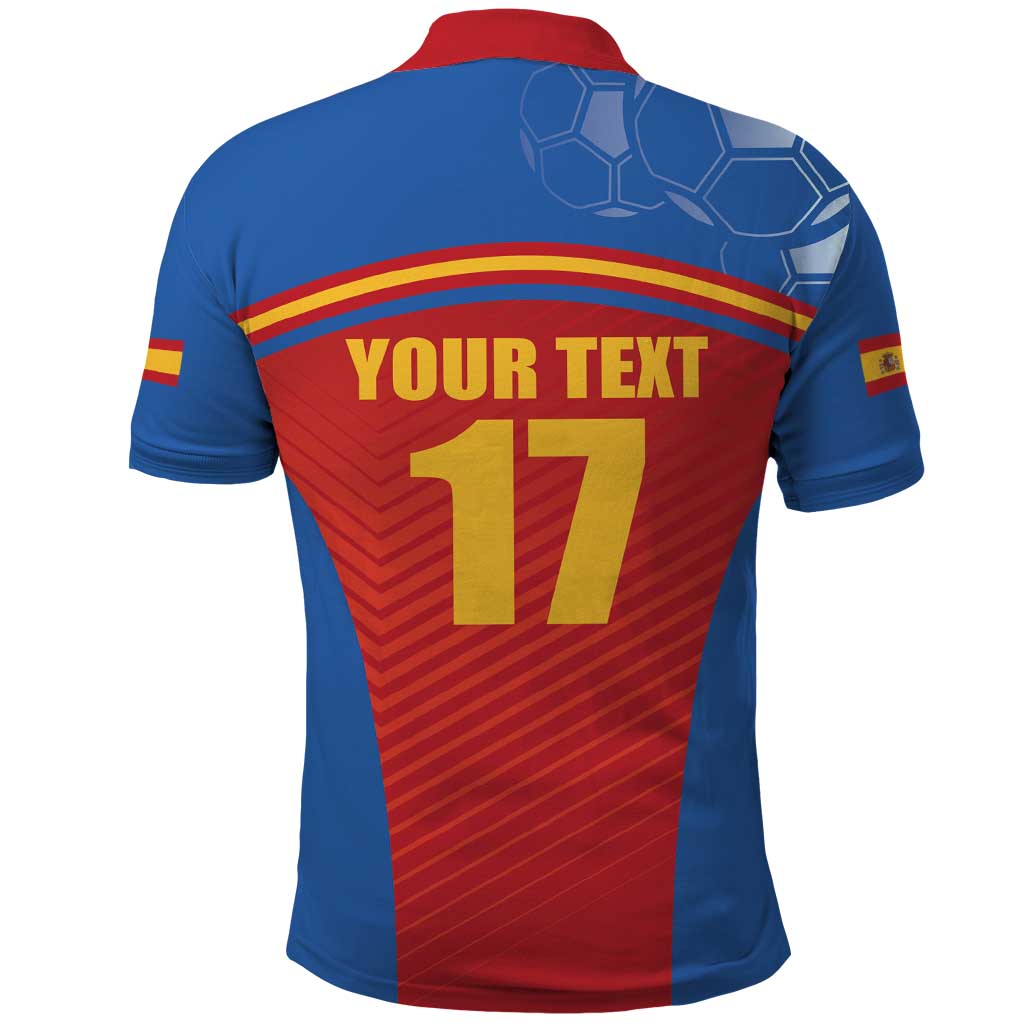 Custom Spain Football Go Champions Polo Shirt Sporty Style with Bull Mascot LT17