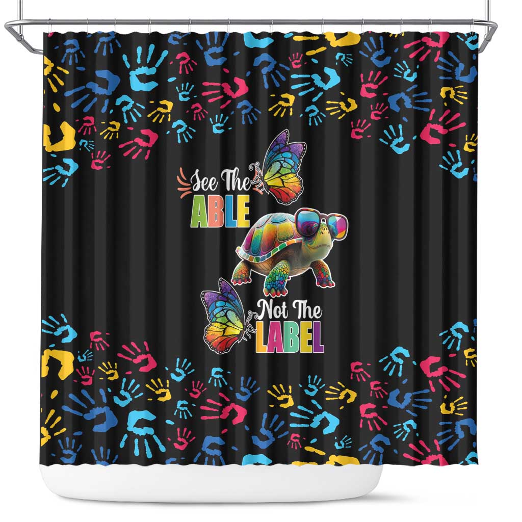 Autism Awareness Month Neurodiversity Shower Curtain 2nd April See The Able Not The Label LT17