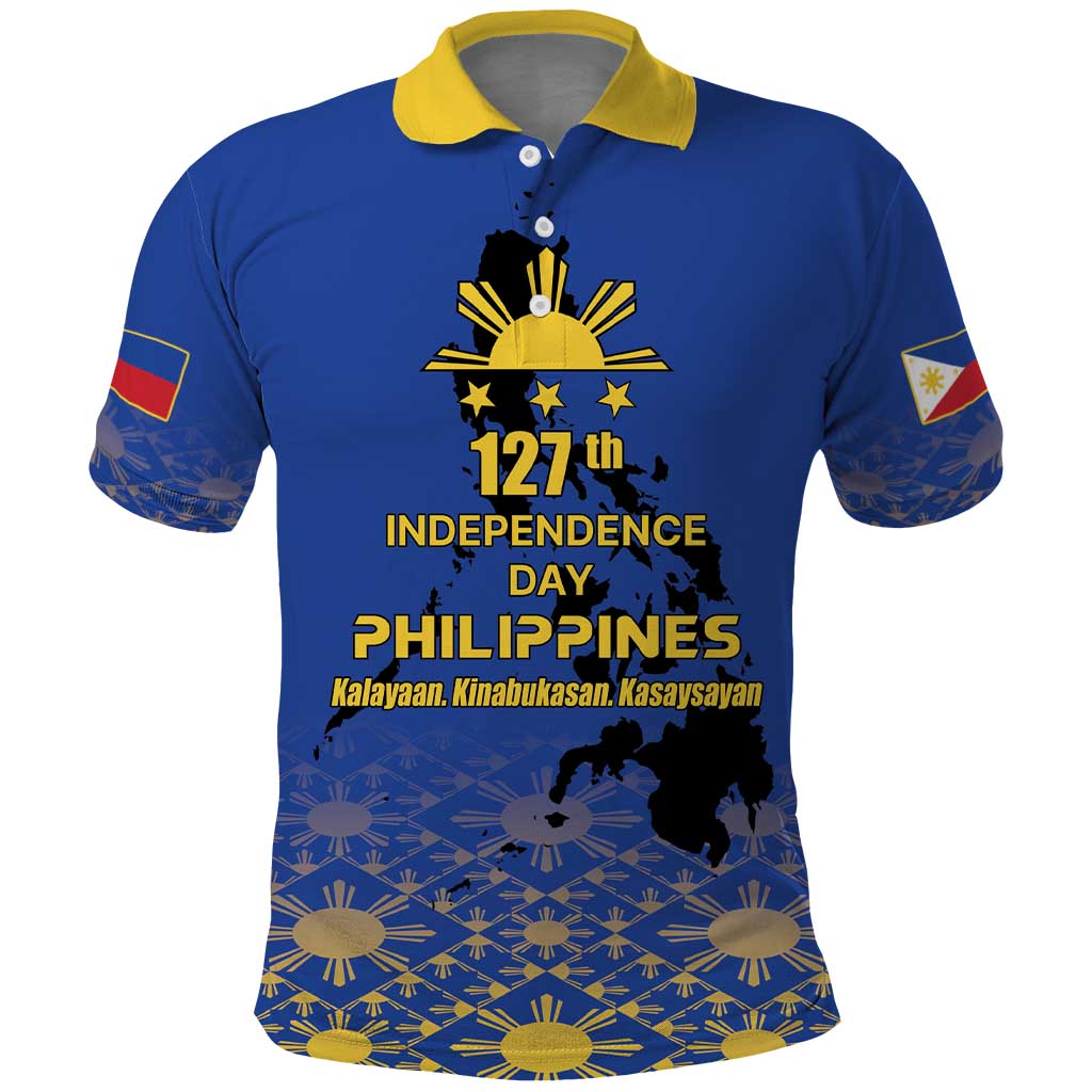 Philippines Independence Day Polo Shirt Kalayaan Kinabukasan Kasaysayan LT17