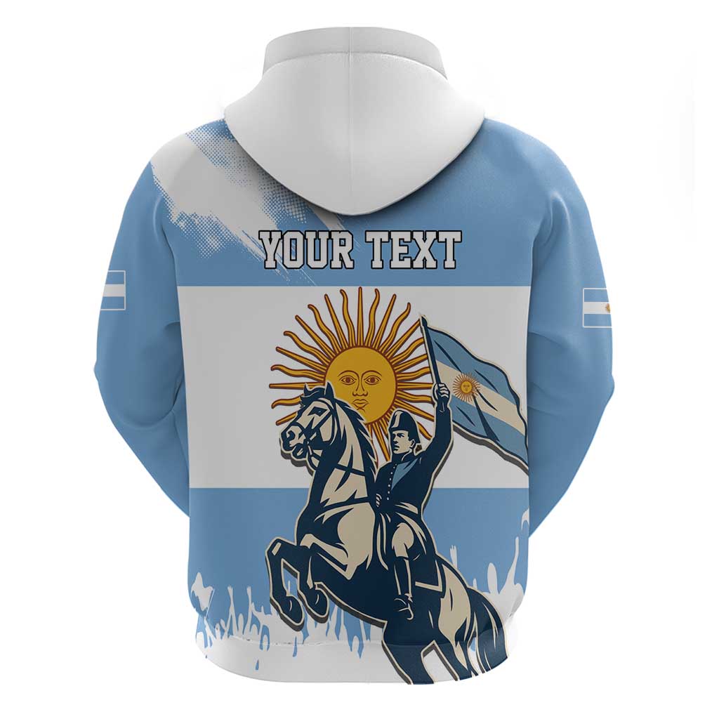 Personalized Argentina Flag Day 20th June Hoodie Manuel Belgrano LT17