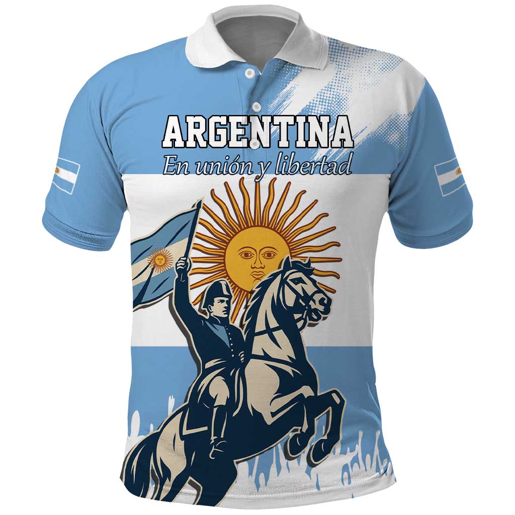 Personalized Argentina Flag Day 20th June Polo Shirt Manuel Belgrano LT17