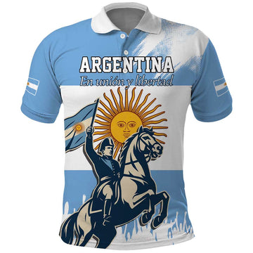 Personalized Argentina Flag Day 20th June Polo Shirt Manuel Belgrano LT17