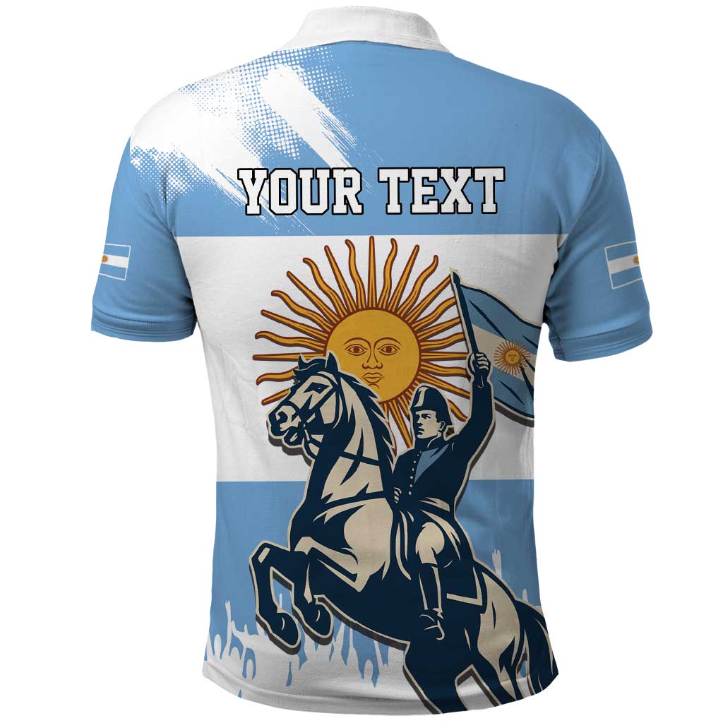 Personalized Argentina Flag Day 20th June Polo Shirt Manuel Belgrano LT17