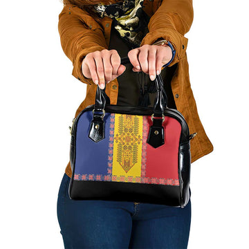 Romania National Flag Day 26th June Shoulder Handbag Red Traditional Embroidery Patterns LT17
