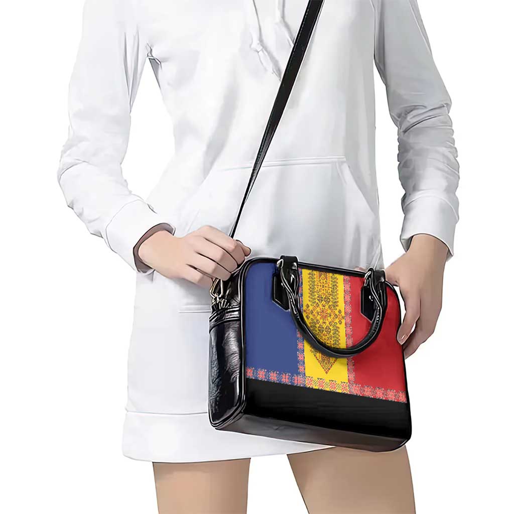 Romania National Flag Day 26th June Shoulder Handbag Red Traditional Embroidery Patterns LT17