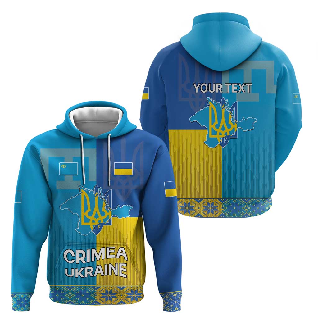 Personalized Crimean Tatar Flag Day Hoodie Ukraine Crimea Map LT17