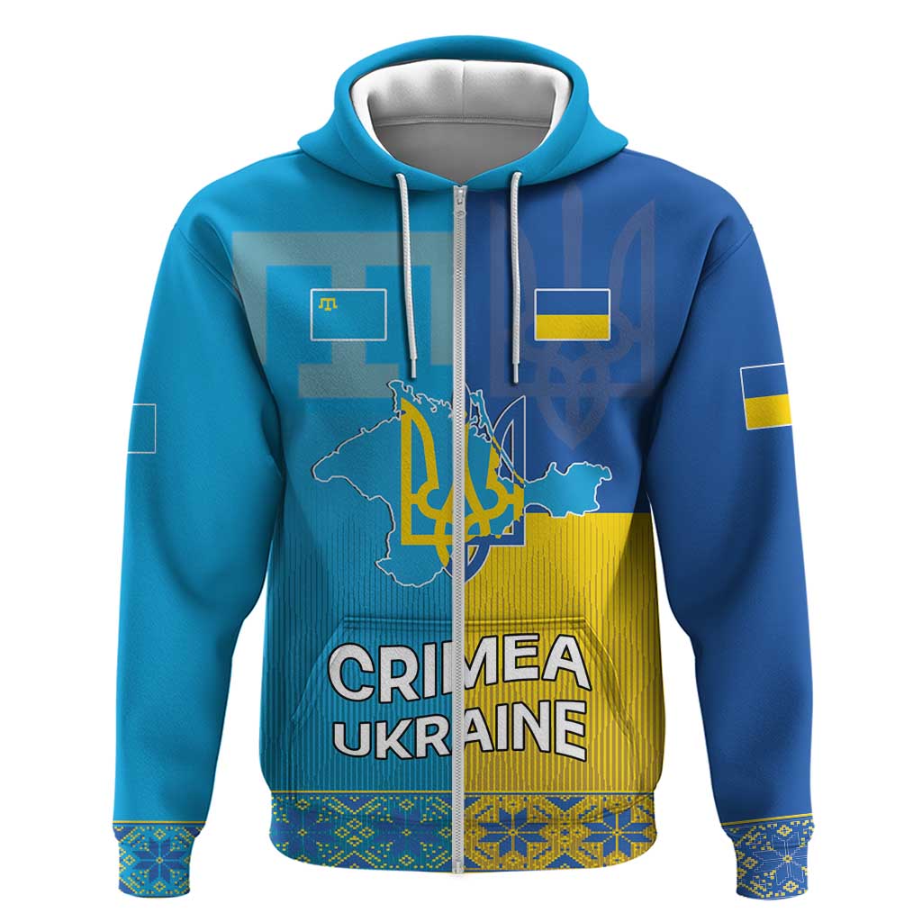 Personalized Crimean Tatar Flag Day Hoodie Ukraine Crimea Map LT17