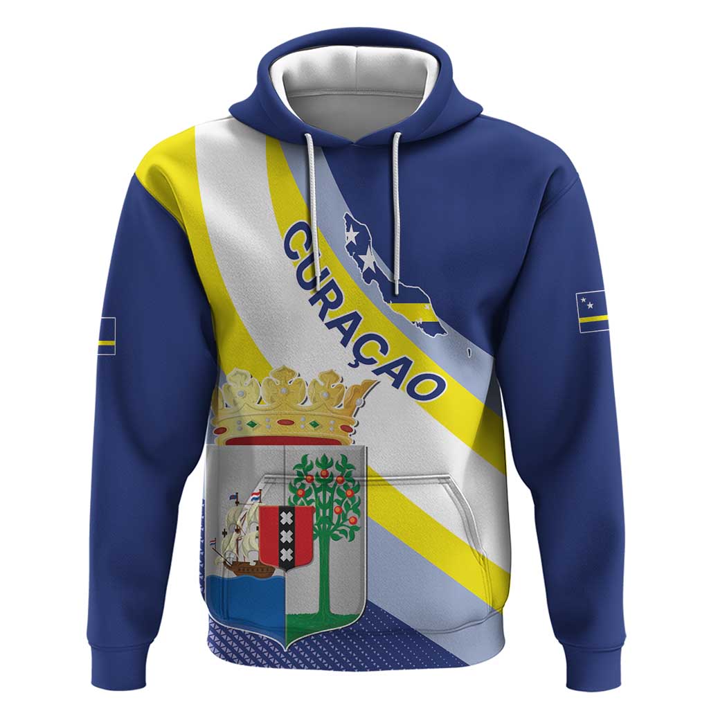 Personalized Curacao Coat of Arms Hoodie Map Flag Style LT17