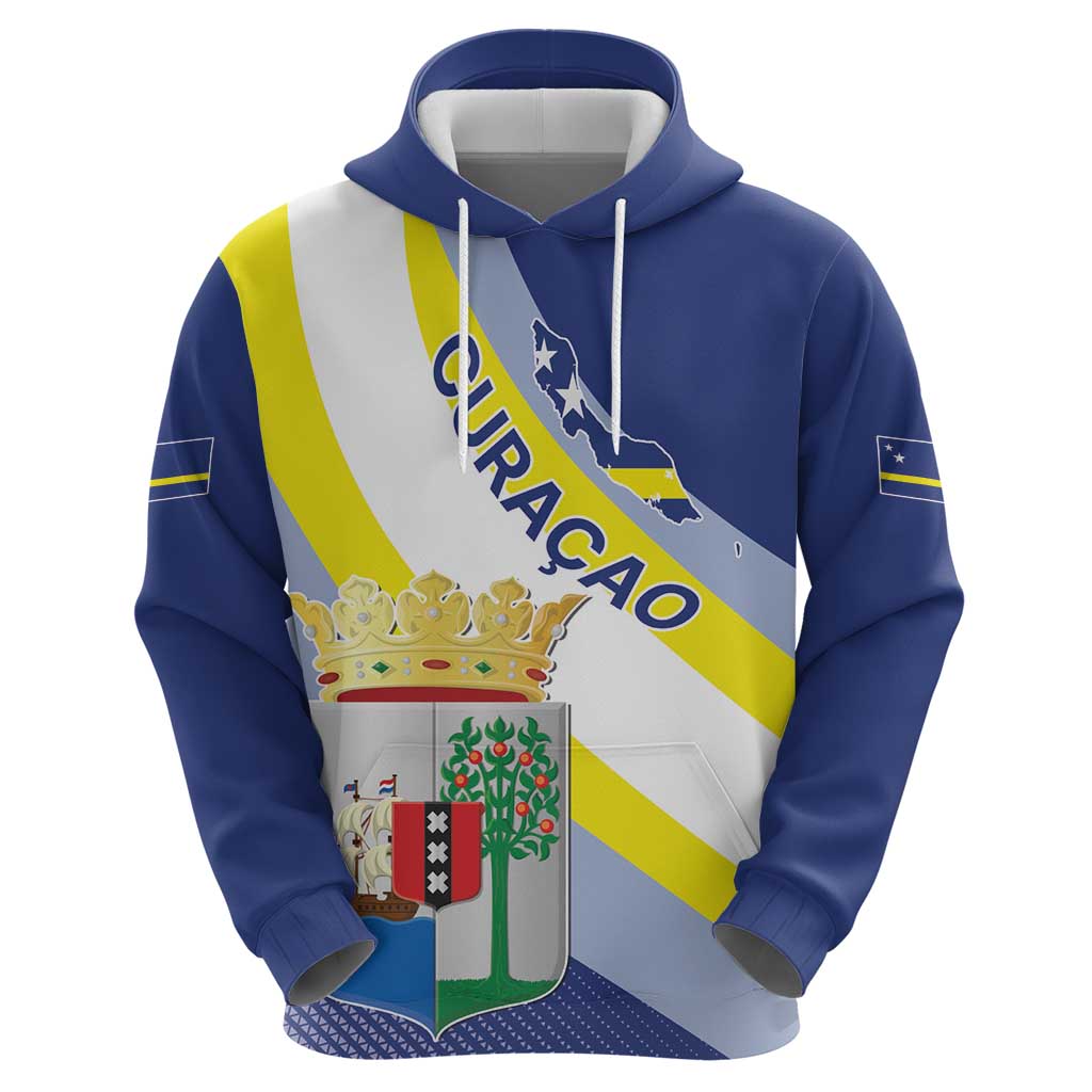 Personalized Curacao Coat of Arms Hoodie Map Flag Style LT17