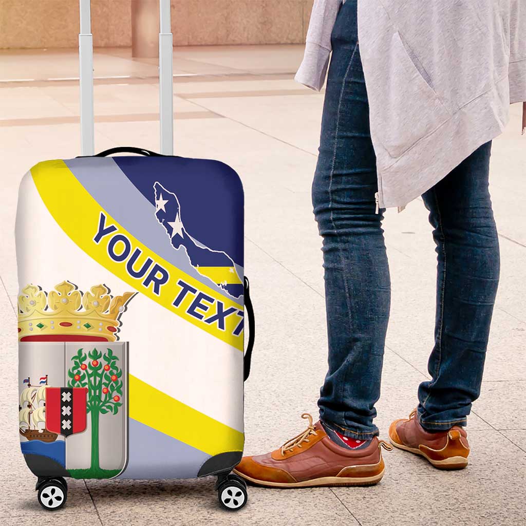Personalized Curacao Coat of Arms Luggage Cover Map Flag Style LT17