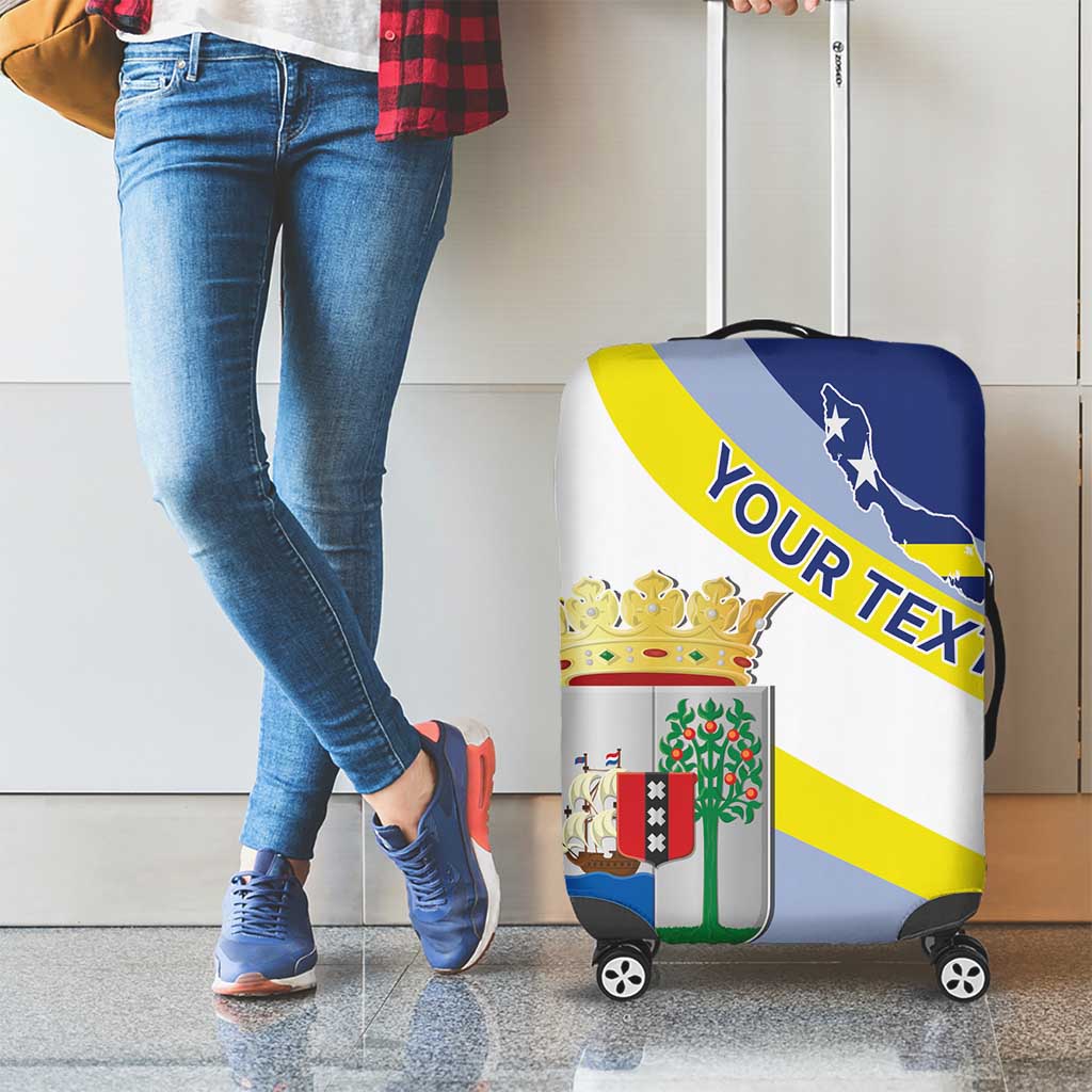 Personalized Curacao Coat of Arms Luggage Cover Map Flag Style LT17
