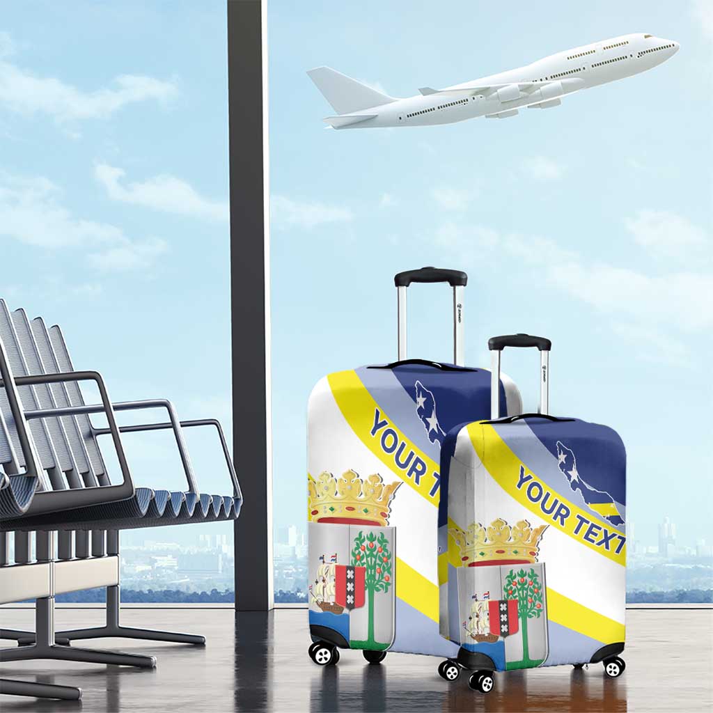 Personalized Curacao Coat of Arms Luggage Cover Map Flag Style LT17
