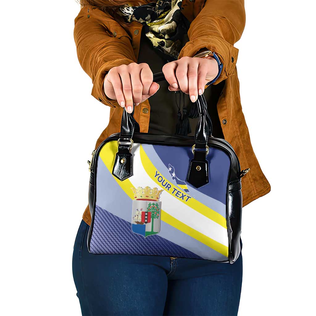 Personalized Curacao Coat of Arms Shoulder Handbag Map Flag Style LT17