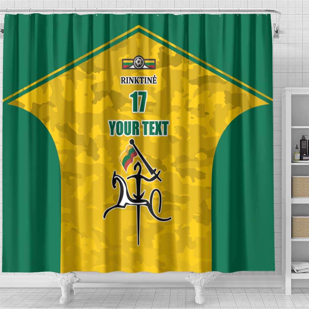 Republic of Lithuania Football Shower Curtain Sporty Style LT17