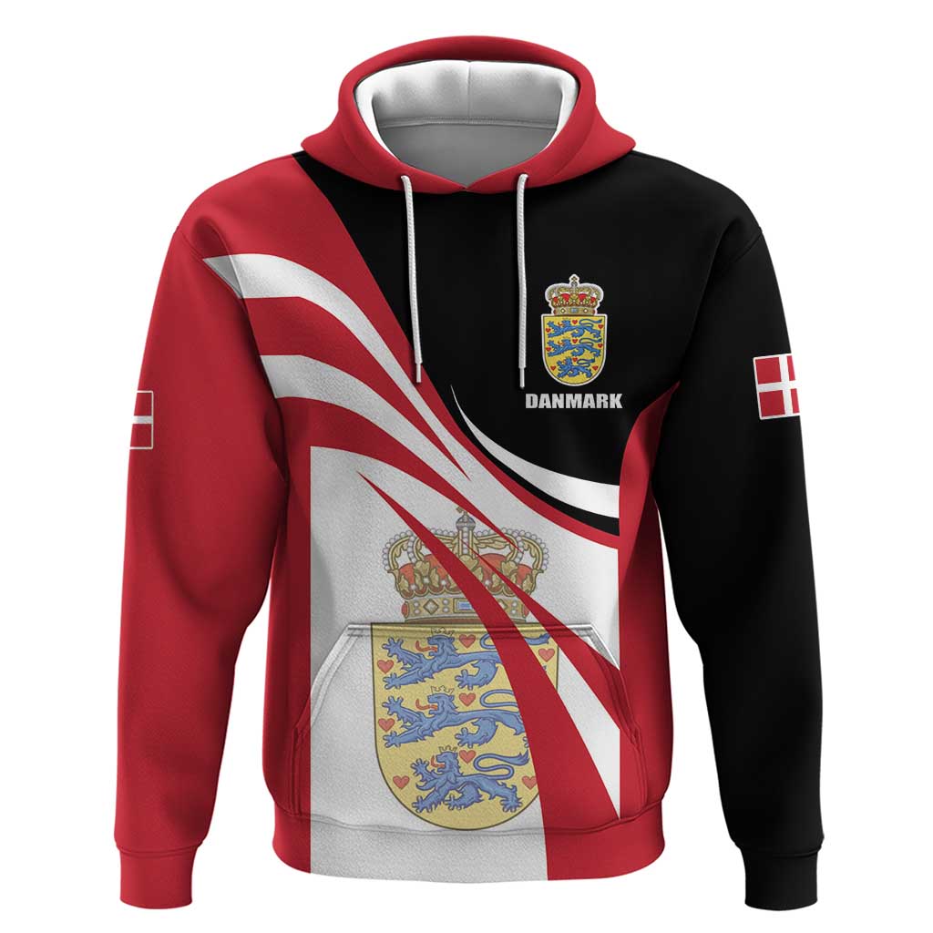 Personalized Danmark Coat of Arms Hoodie Denmark Three Pale Blue Lions LT17
