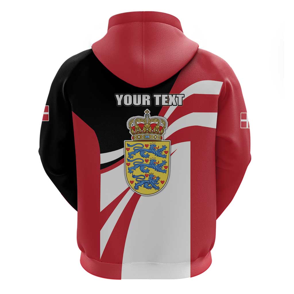 Personalized Danmark Coat of Arms Hoodie Denmark Three Pale Blue Lions LT17
