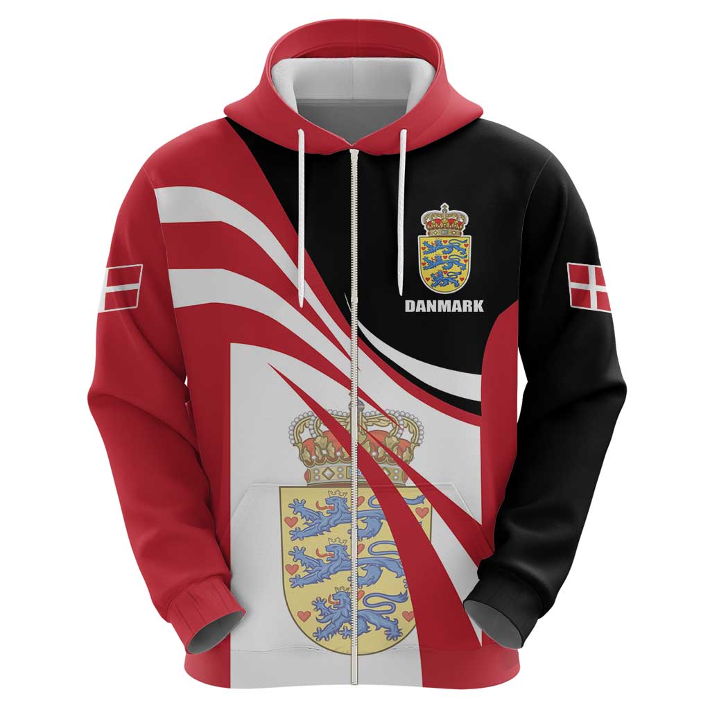 Personalized Danmark Coat of Arms Hoodie Denmark Three Pale Blue Lions LT17