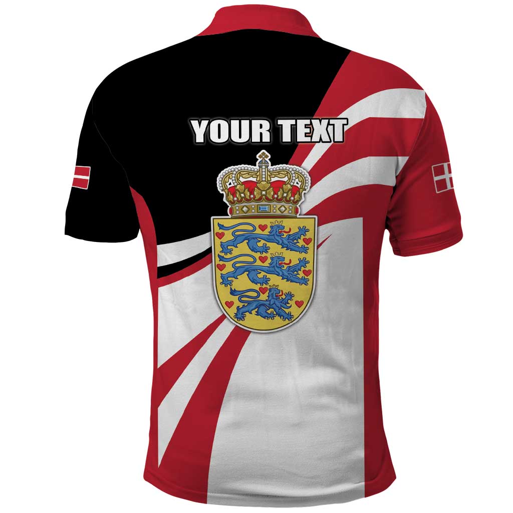 Personalized Danmark Coat of Arms Polo Shirt Denmark Three Pale Blue Lions LT17