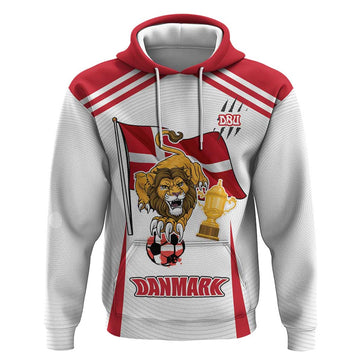Custom Danmark Football Go Champions Hoodie Denmark Sporty Style LT17