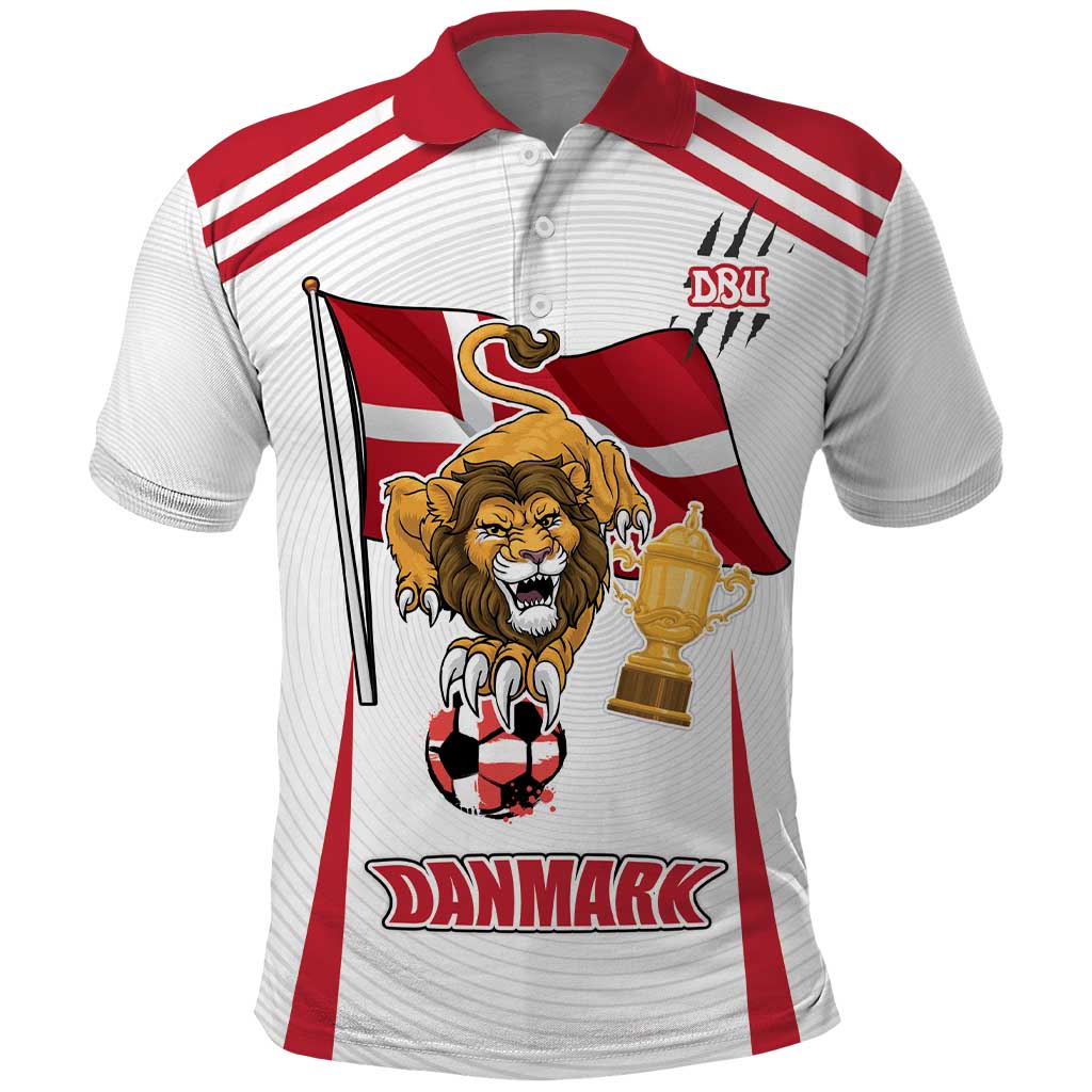 Custom Danmark Football Go Champions Polo Shirt Denmark Sporty Style LT17