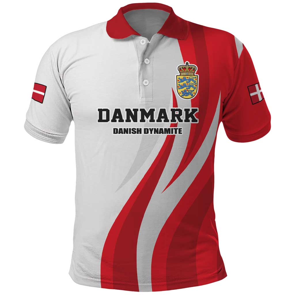 Personalized Danmark Football Polo Shirt Denmark Sporty Style Danish Dynamite LT17