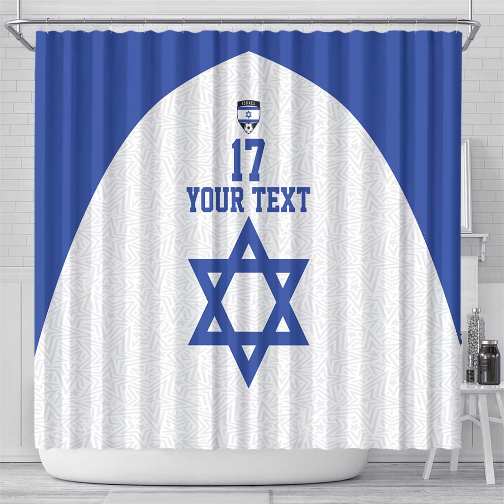 Custom Israel Football Go Champions Shower Curtain Sporty Style LT17