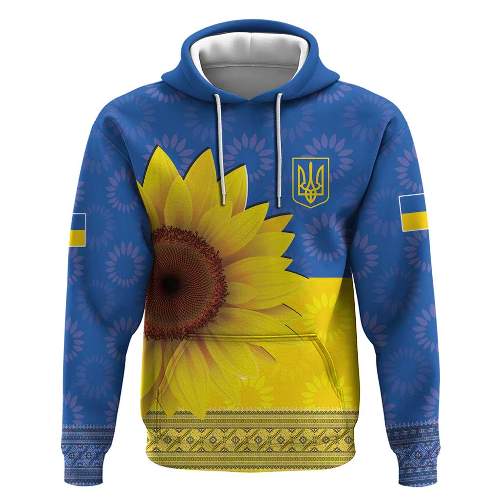 Ukraine National Flag Day Hoodie 23 August with Sunflower LT17