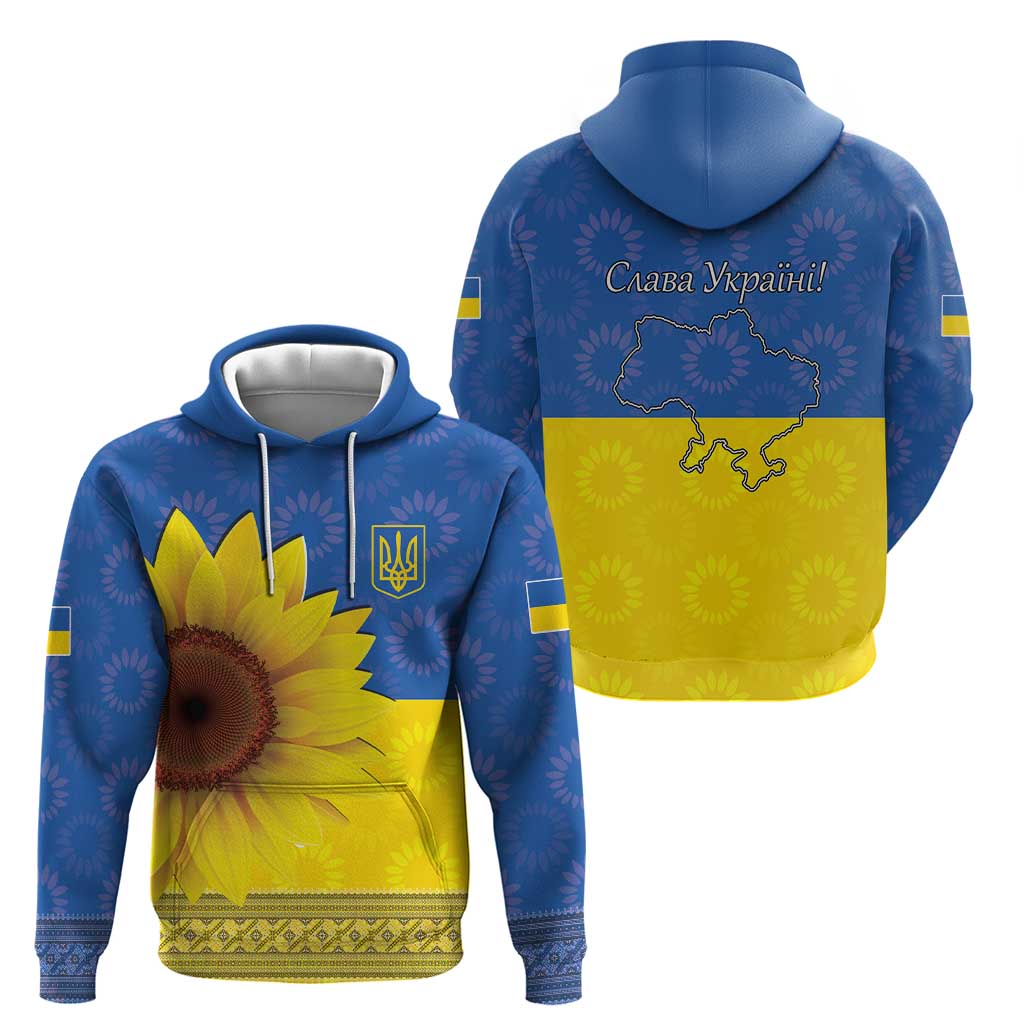 Ukraine National Flag Day Hoodie 23 August with Sunflower LT17