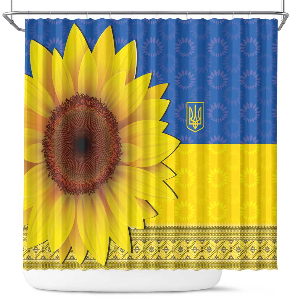 Ukraine National Flag Day Shower Curtain 23 August with Sunflower LT17